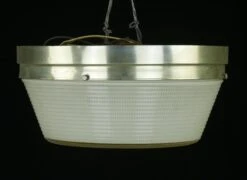 Vintage Mid Century Brushed Steel Prismatic Glass Flush Mount Light 9 Vintage Mid Century Brushed Steel Prismatic Glass Flush Mount Light -OGT Sale Store flush semi flush mounts q287534