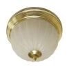 Sutton Place Sheraton Hotel Fluted Glass & Brass Flush Mount Light -OGT Sale Store flush semi flush mounts sutton place sheraton hotel fluted glass brass flush mount light p259197