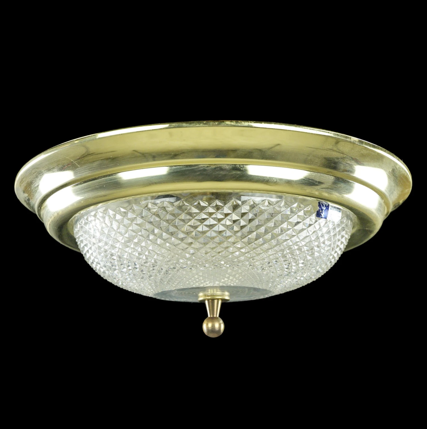 The Plaza Hotel Clear Glass Brass Rim Flush Mount Ceiling Light 3 The Plaza Hotel Clear Glass Brass Rim Flush Mount Ceiling Light