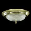 The Plaza Hotel Faceted Clear Glass Brass Rim Flush Mount Ceiling Light -OGT Sale Store flush semi flush mounts the plaza hotel faceted clear glass brass rim flush mount ceiling light q284555