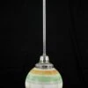 27.5 In. Mid Century Striped Glass Globe Nickel Steel Pendant Light -OGT Sale Store globes 275 in mid century striped glass globe nickel steel pendant light q287570