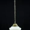 Antique Schoolhouse Brick Pattern Milk Glass Globe Brass Chain Pendant Light 2 Antique Schoolhouse Brick Pattern Milk Glass Globe Brass Chain Pendant Light -OGT Sale Store globes antique schoolhouse brick pattern milk glass globe brass chain pendant light q283001