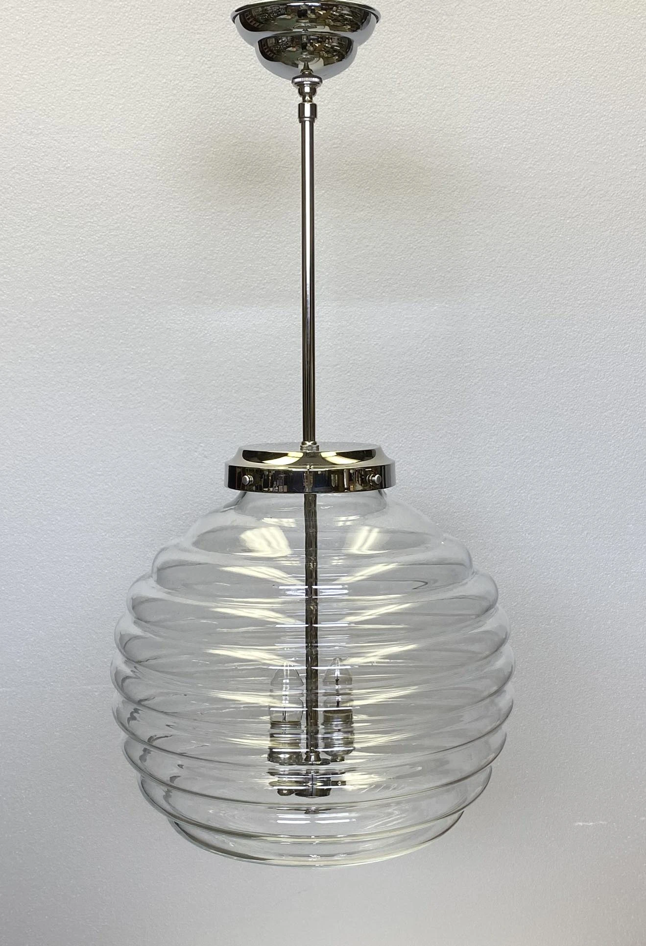 Murano Hand Blown Beehive Glass Pendant Light 4 Murano Hand Blown Beehive Glass Pendant Light - Image 2