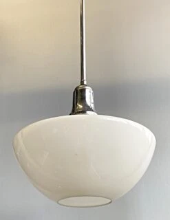 Mid Century 13.75 In. Mushroom Globe Nickel Pole Pendant Light 9 Mid Century 13.75 In. Mushroom Globe Nickel Pole Pendant Light -OGT Sale Store globes for sale p259324