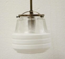 1950s 6.5 In. Glass Globe Brass Pole Pendant Light 8 1950s 6.5 In. Glass Globe Brass Pole Pendant Light -OGT Sale Store globes for sale p267755