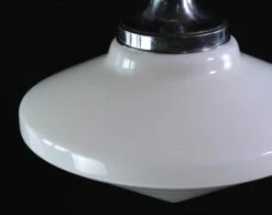 Mid Century 18 In. School House Conical Nickel Pole Pendant Light 10 Mid Century 18 In. School House Conical Nickel Pole Pendant Light -OGT Sale Store globes for sale q275319