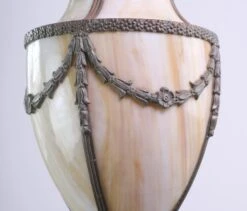 Late 19th Century Converted Gas Pendant Lantern With Curved Stained Glass Shade 11 Late 19th Century Converted Gas Pendant Lantern With Curved Stained Glass Shade -OGT Sale Store globes for sale q276443