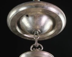 Iridescent Etched Steuben Glass & Silvered Brass Pendant Light 17 Iridescent Etched Steuben Glass & Silvered Brass Pendant Light -OGT Sale Store globes for sale q277774