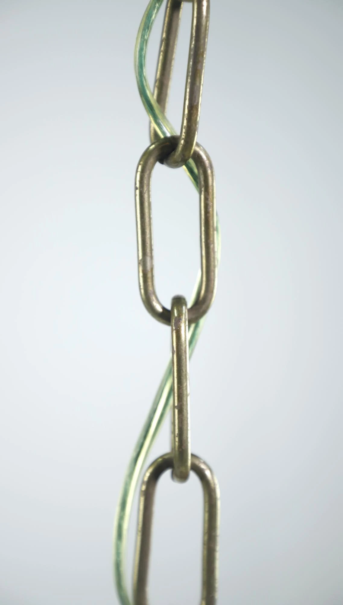 Industrial Green Frosted Globe Glass Brass Pendant Light 5 Industrial Green Frosted Globe Glass Brass Pendant Light - Image 3