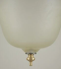 Vintage Floral Etched Glass Globe Brass Pole Pendant Light -OGT Sale Store globes for sale q287327