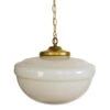 Large White Opal Glass 16 In. Schoolhouse Pendant Light