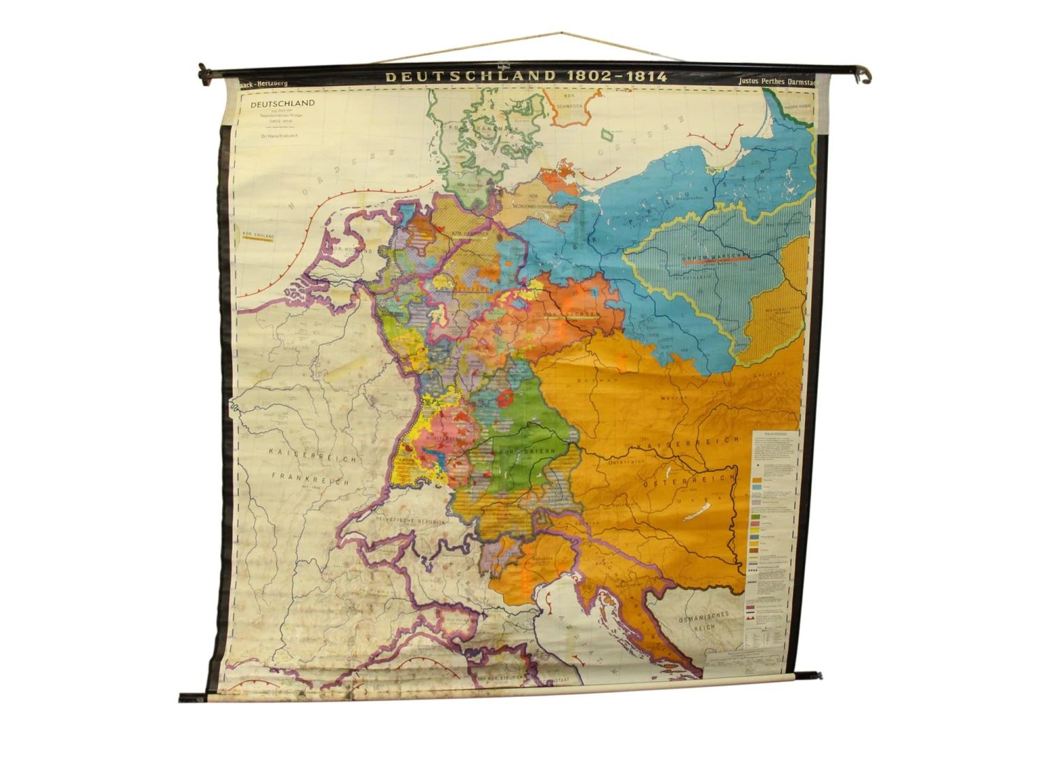 Antique Deutschland Germany Wall School Map 3 Antique Deutschland Germany Wall School Map