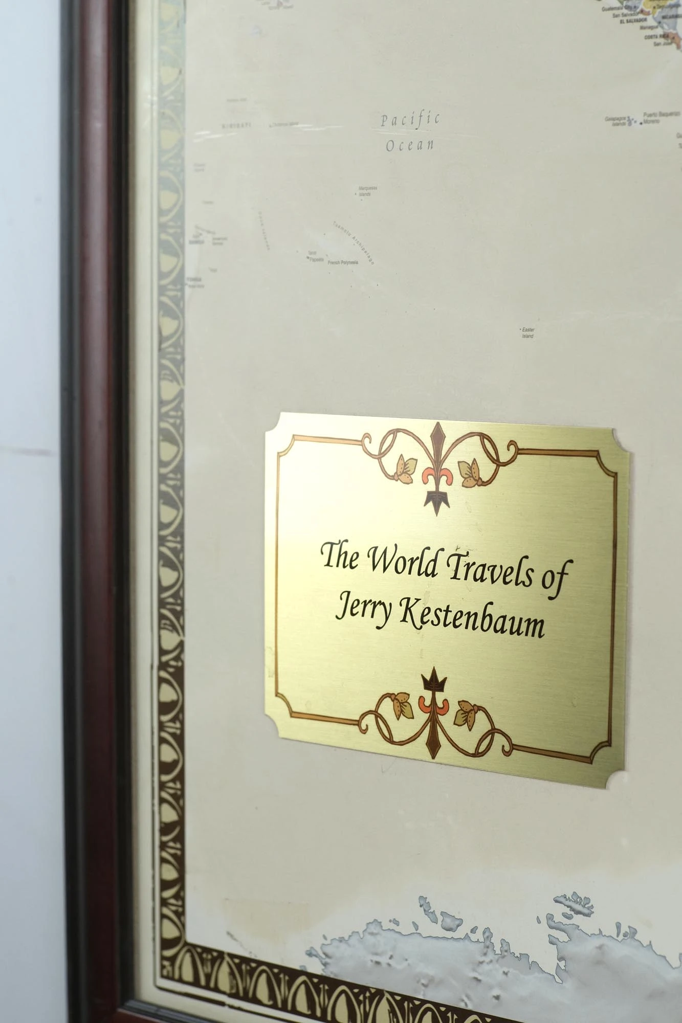 Novelty Map Of The World Travels Of Jerry Kestenbaum 5 Novelty Map Of The World Travels Of Jerry Kestenbaum - Image 3