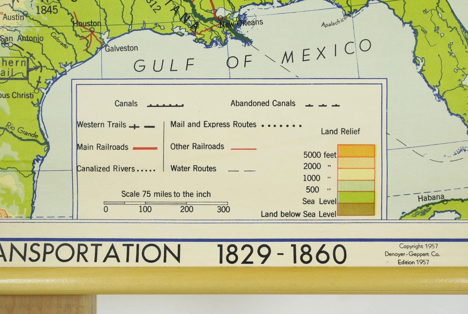 1957 Our America Background And Development Canvas Roll Up Map 5 1957 Our America Background And Development Canvas Roll Up Map - Image 3