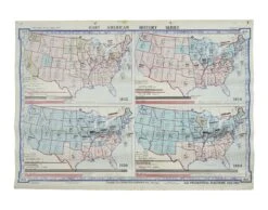 Hart American History Series Presidential Elections 1912-1924 Paper Map