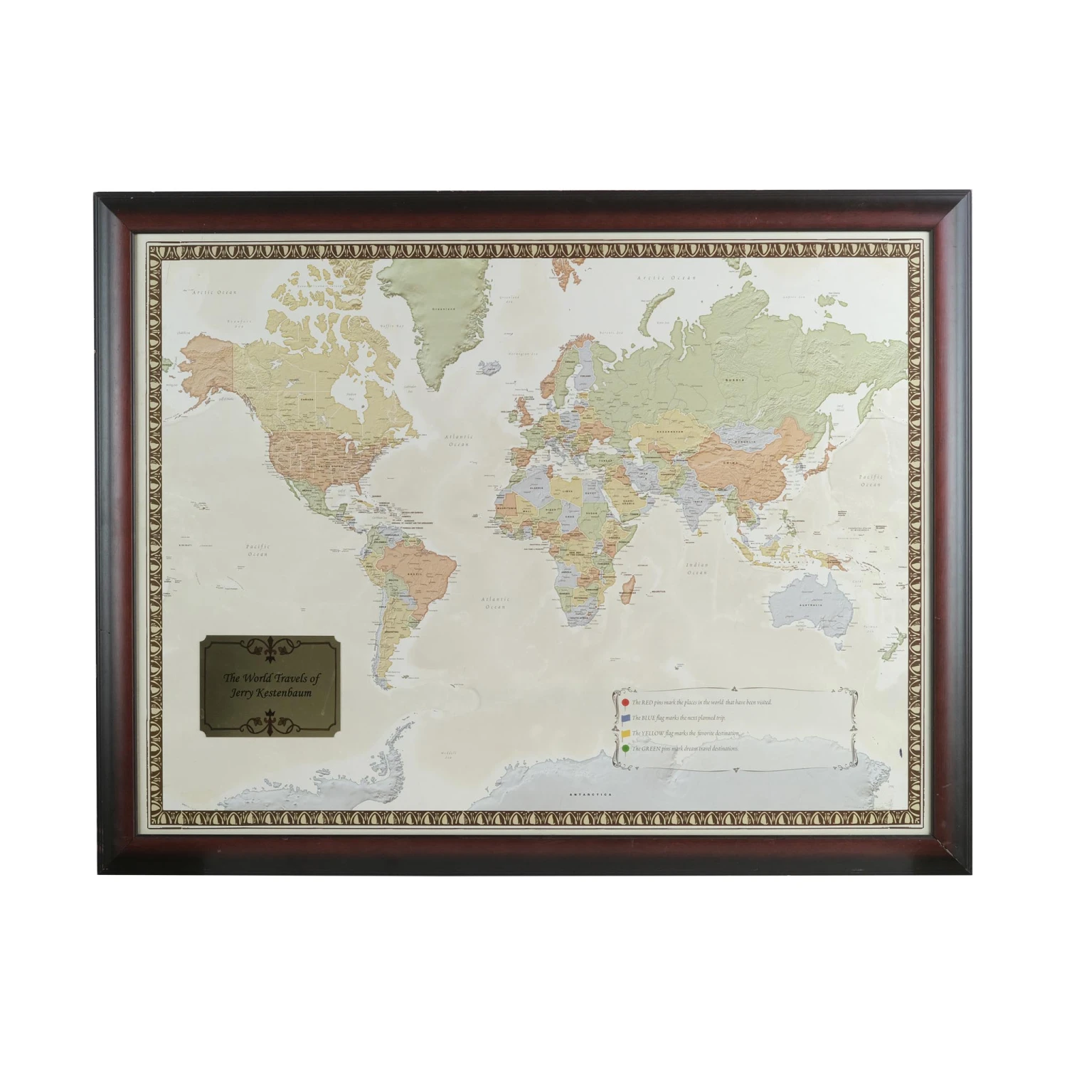 Novelty Map Of The World Travels Of Jerry Kestenbaum 3 Novelty Map Of The World Travels Of Jerry Kestenbaum