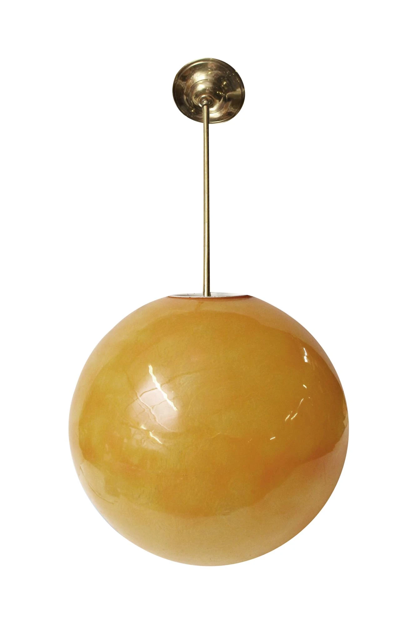 Mid Century Orange Glass Ball Pendant Light 3 Mid Century Orange Glass Ball Pendant Light