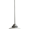 Original Cone Milk Glass Shade Steel Pole Pendant Light 1 Original Cone Milk Glass Shade Steel Pole Pendant Light -OGT Sale Store globes original cone milk glass shade steel pole pendant light p259336