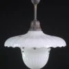 Rare 1910s Ruffled Milk Glass Fluted Semi Flush Pendant Light 2 Rare 1910s Ruffled Milk Glass Fluted Semi Flush Pendant Light -OGT Sale Store globes rare 1910s ruffled milk glass fluted semi flush pendant light q276905