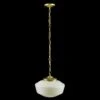 Schoolhouse 14 In. Milk Glass Brushed Brass Chain Pendant Light 2 Schoolhouse 14 In. Milk Glass Brushed Brass Chain Pendant Light -OGT Sale Store globes schoolhouse 14 in milk glass brushed brass chain pendant light q285520