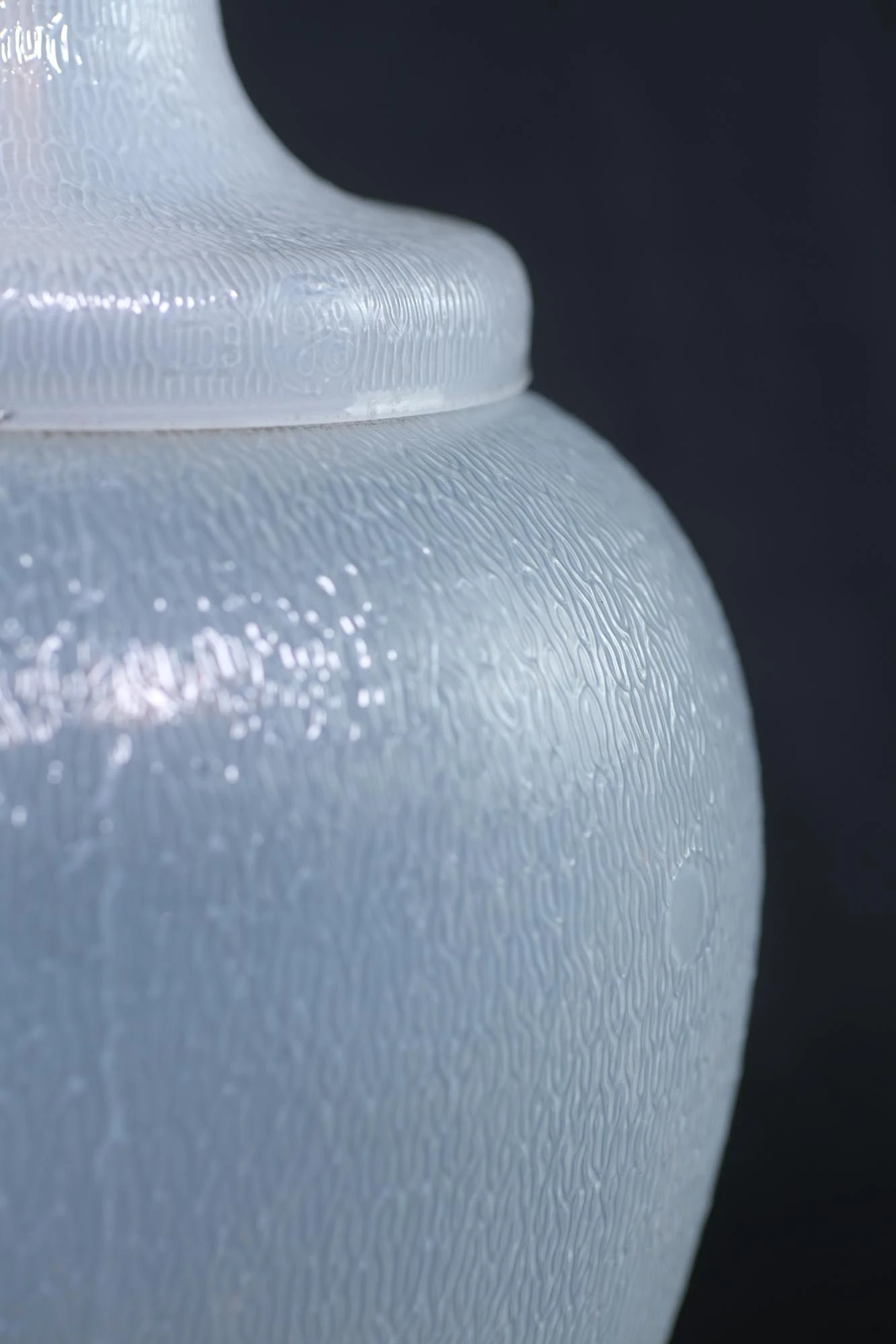 Reclaimed 17 In. Textured Glass Opalescent Street Lamp Globe 5 Reclaimed 17 In. Textured Glass Opalescent Street Lamp Globe - Image 3