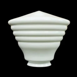 Vintage European Mid Century 9.625 In. White Opaline Glass Globe