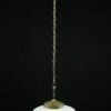Vintage 13 In. Milk Glass Globe Brass Chain Schoolhouse Pendant Light 1 Vintage 13 In. Milk Glass Globe Brass Chain Schoolhouse Pendant Light -OGT Sale Store globes vintage 13 in milk glass globe brass chain schoolhouse pendant light q284633