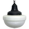 Vintage 14 In. White Milk Glass Globe Pendant Light