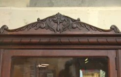 Antique Victorian Curved Glass Front Wood Vitrine 17 Antique Victorian Curved Glass Front Wood Vitrine -OGT Sale Store h137960 04