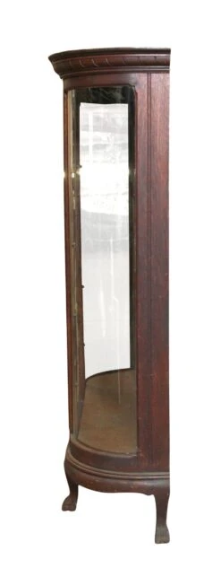 Antique Victorian Curved Glass Front Wood Vitrine 24 Antique Victorian Curved Glass Front Wood Vitrine -OGT Sale Store h137960 11