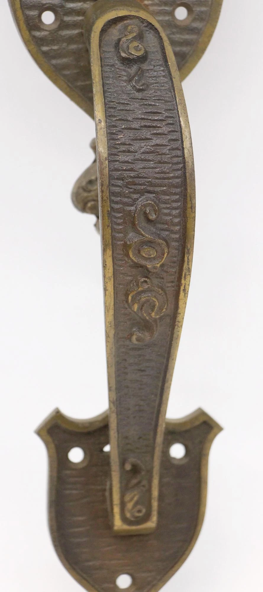 Antique Arts & Crafts 19.5 In. Bronze Entry Door Pull 6 Antique Arts & Crafts 19.5 In. Bronze Entry Door Pull - Image 4