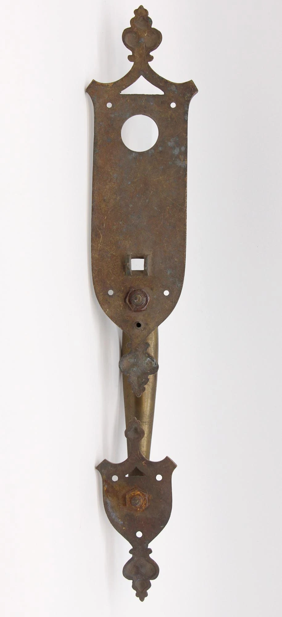 Antique Arts & Crafts 19.5 In. Bronze Entry Door Pull 9 Antique Arts & Crafts 19.5 In. Bronze Entry Door Pull - Image 7