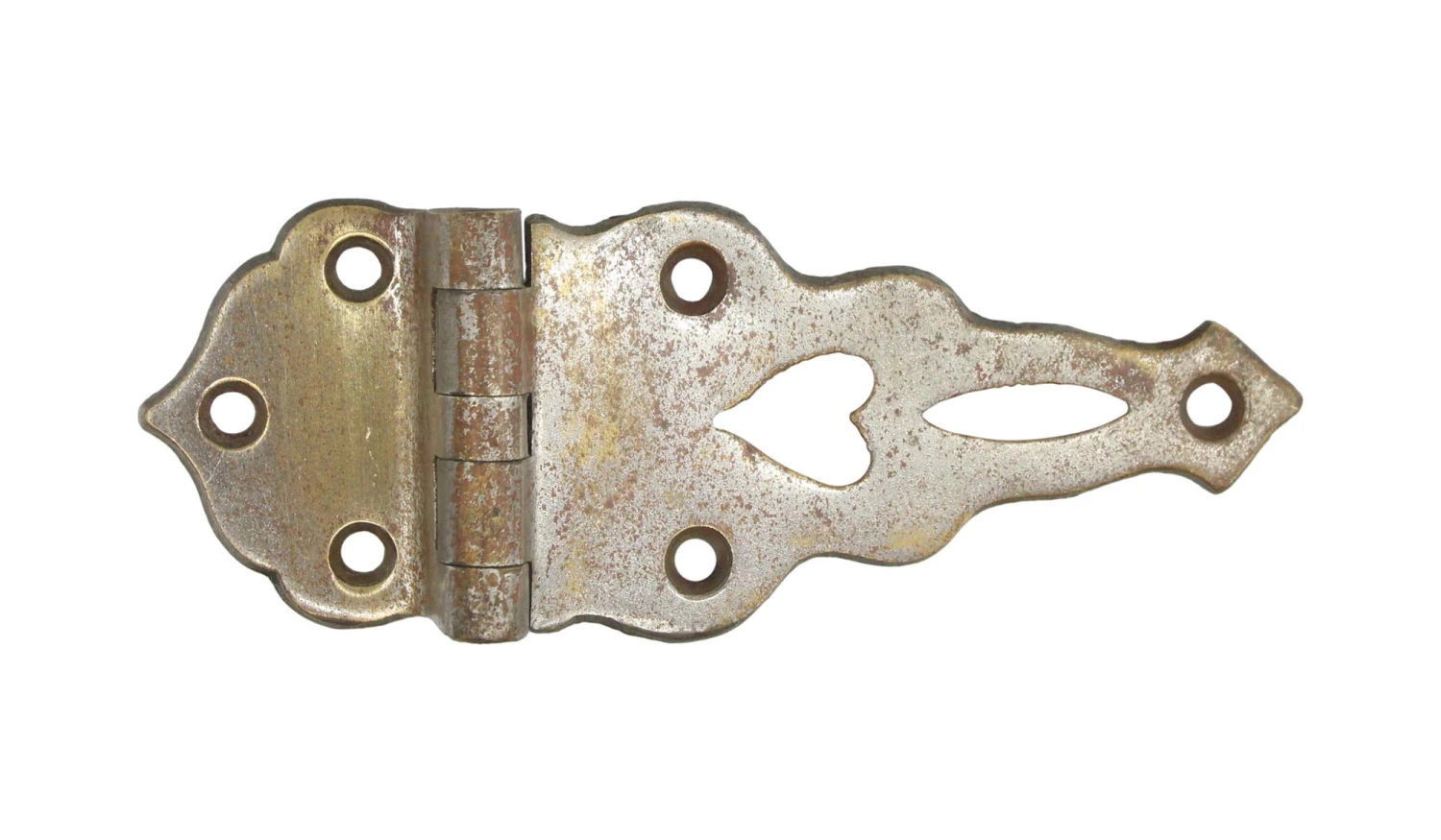 Antique 5.375 In. Nickel Plated Bronze Ice Box Hinge 3 Antique 5.375 In. Nickel Plated Bronze Ice Box Hinge