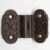 Antique Iron Ornate Ice Box Offset Hinge