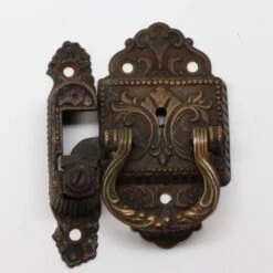 Bronze Victorian Ice Box Latch With Keeper