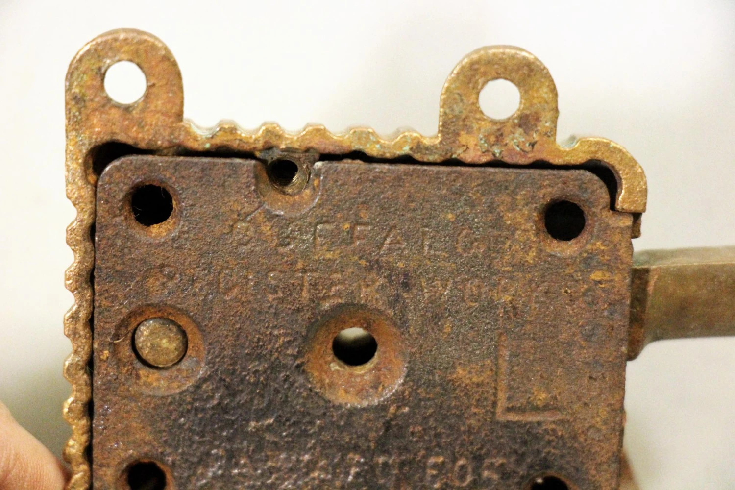 Antique Victorian Bronze Ice Box Latch 5 Antique Victorian Bronze Ice Box Latch - Image 3