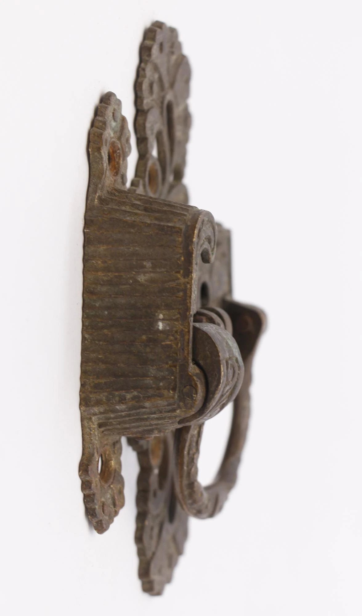 Antique Art Nouveau Bronze Left Handed Ice Box Latch 5 Antique Art Nouveau Bronze Left Handed Ice Box Latch - Image 3