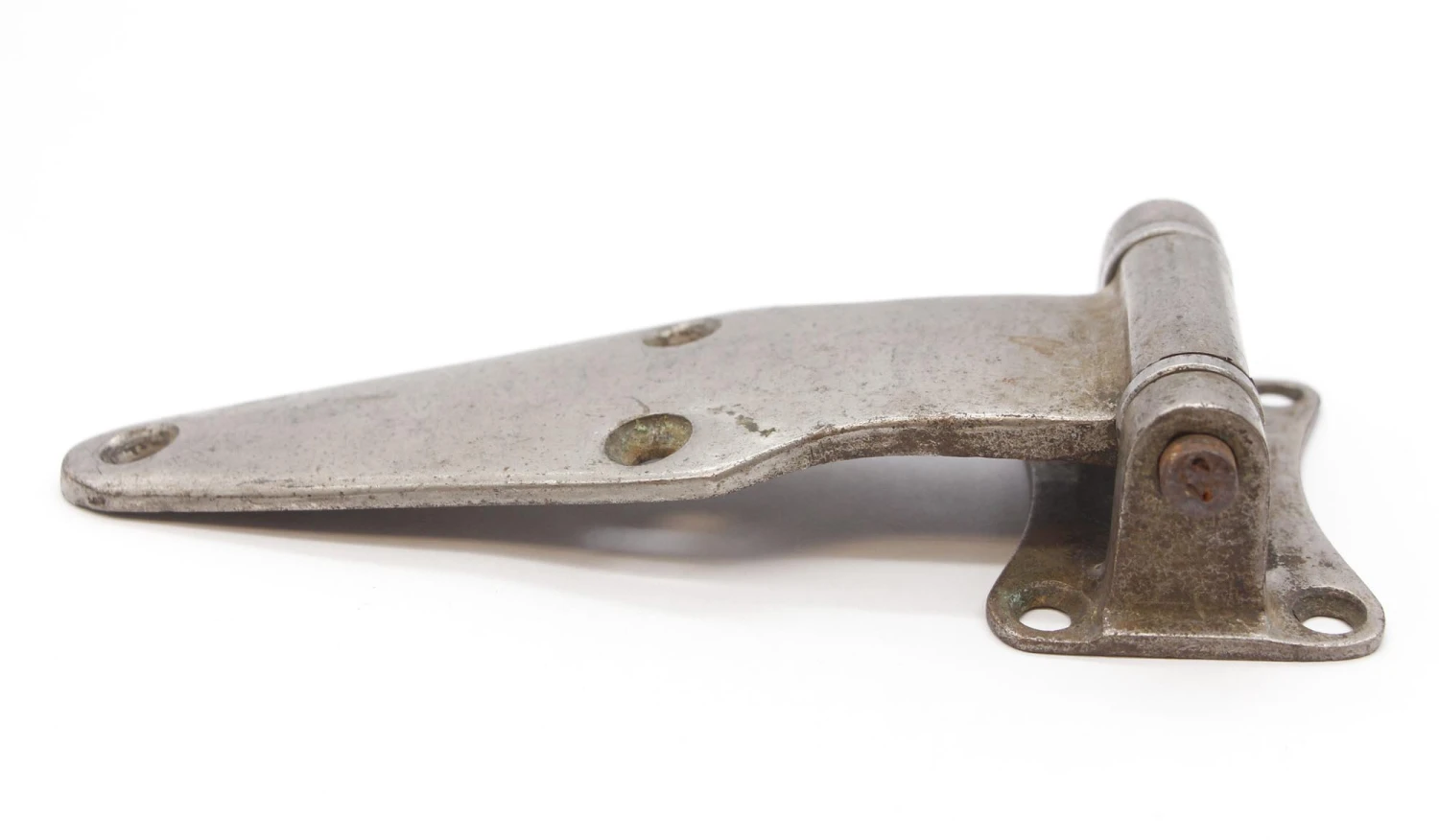 Vintage 7.5 In. Nickel Plated Brass Offset Ice Box Door Hinge 5 Vintage 7.5 In. Nickel Plated Brass Offset Ice Box Door Hinge - Image 3