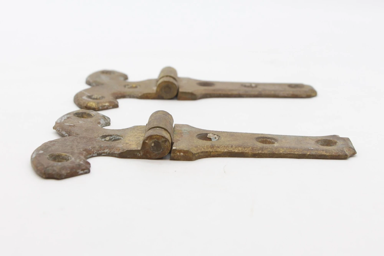 Pair Of Antique 6 In. Brass Ice Box Door Hinges 5 Pair Of Antique 6 In. Brass Ice Box Door Hinges - Image 3