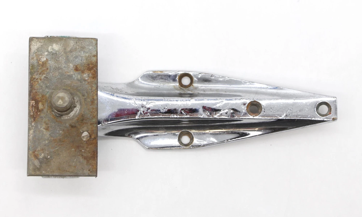 Vintage 7.75 In. Chrome Over Brass Ice Box Hinge 5 Vintage 7.75 In. Chrome Over Brass Ice Box Hinge - Image 3