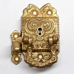 Gold Gilded Bronze Ornate Ice Box Latch