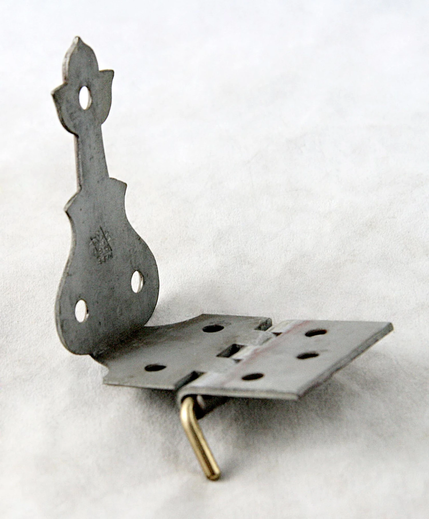 Vintage Nickel Over Brass Ice Box Hinge 4 Vintage Nickel Over Brass Ice Box Hinge - Image 2