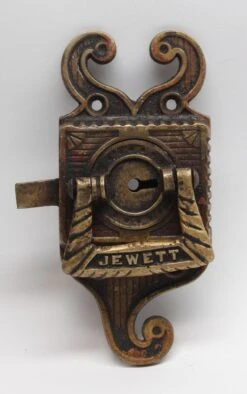 Antique Jewett Bronze Ice Box Latch 9 Antique Jewett Bronze Ice Box Latch -OGT Sale Store ice box hardware n254900