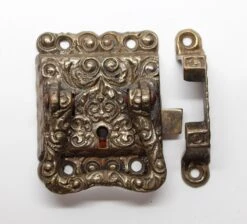 Ornate Right Hand Brass Ice Box Latch