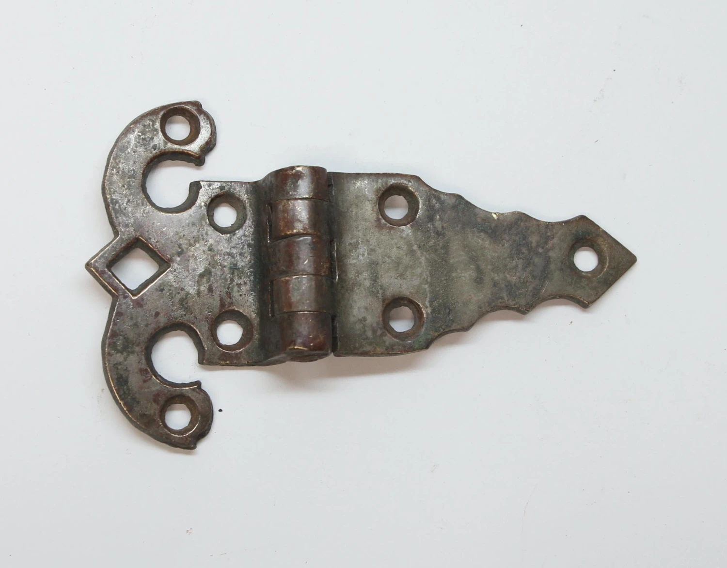 Pair Of Nickel Plated Brass Offset Ice Box Hinges 4 Pair Of Nickel Plated Brass Offset Ice Box Hinges - Image 2