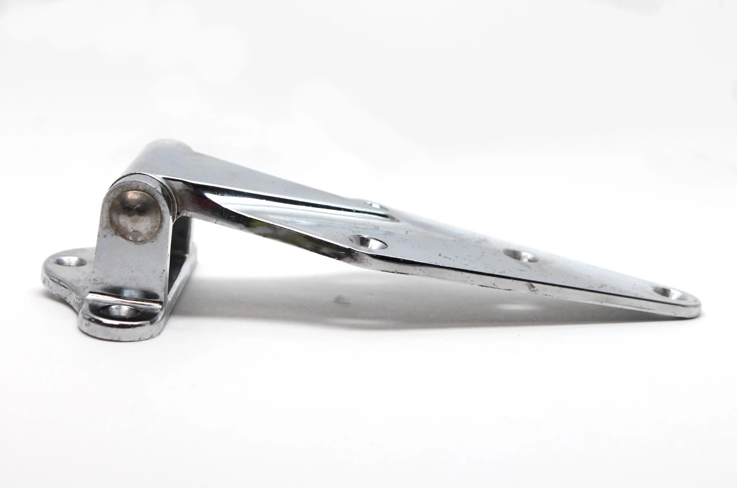 Pair Of Chrome 7 In. Vintage Ice Box Surface Mount Hinges 4 Pair Of Chrome 7 In. Vintage Ice Box Surface Mount Hinges - Image 2