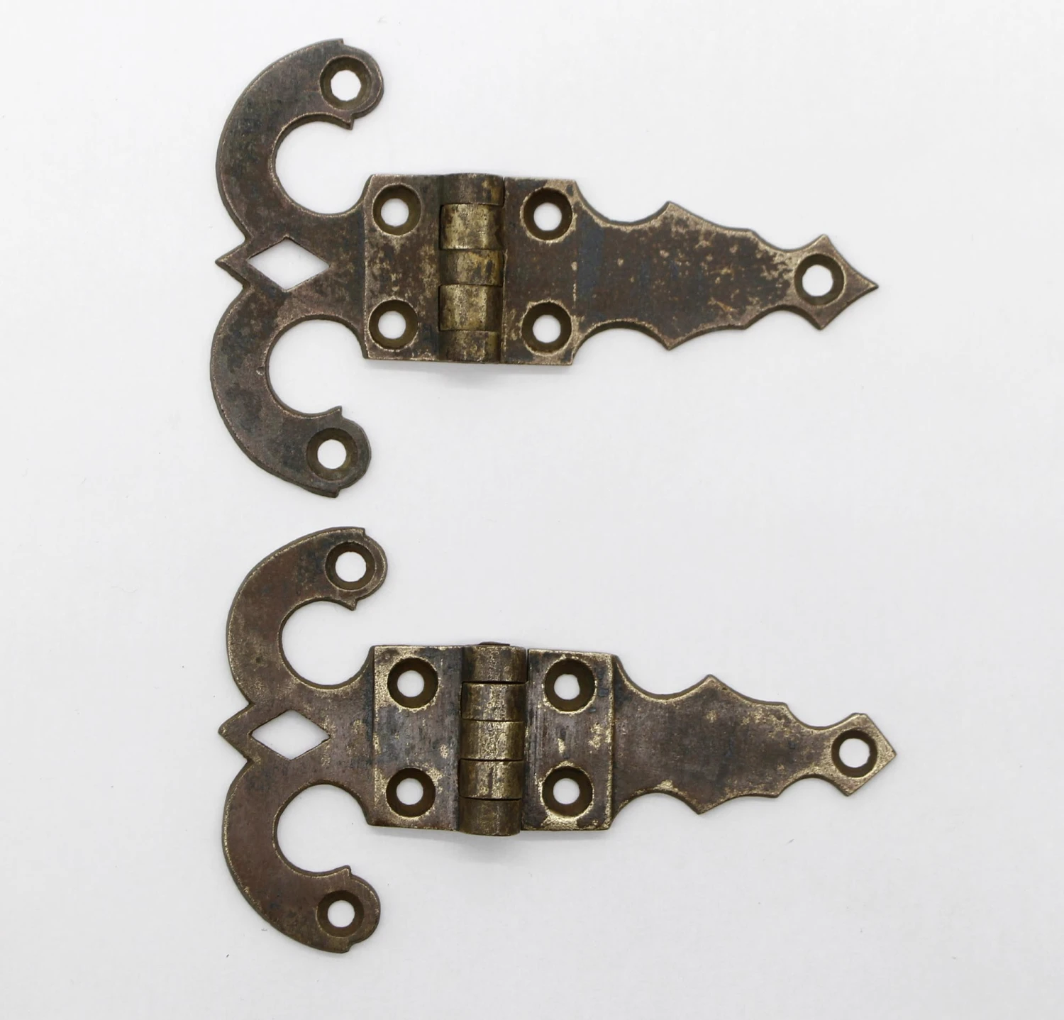 Pair Of Antique 4.75 In. Bronze Ice Box Hinges 3 Pair Of Antique 4.75 In. Bronze Ice Box Hinges