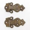 Pair Of Antique Beaded 3.625 In. Bronze Ice Box Hinges