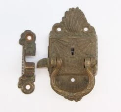 Antique Bronze Art Nouveau Left Ice Box Latch 10 Antique Bronze Art Nouveau Left Ice Box Latch -OGT Sale Store ice box hardware q272911
