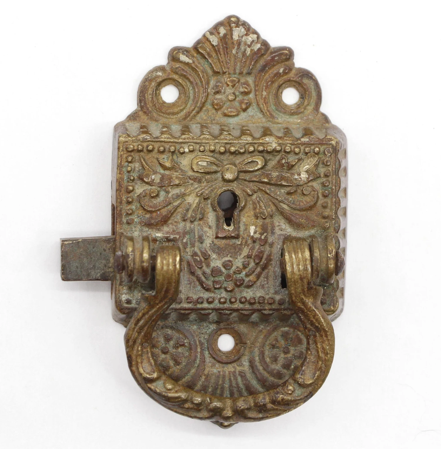Antique Bronze Victorian Left Hand Ice Box Latch 4 Antique Bronze Victorian Left Hand Ice Box Latch - Image 2